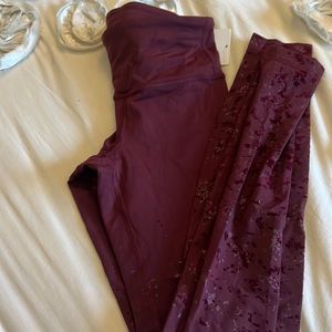 Burgundy Lululemon leggings in size 4